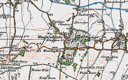 Old map of Kingston Lisle in 1919