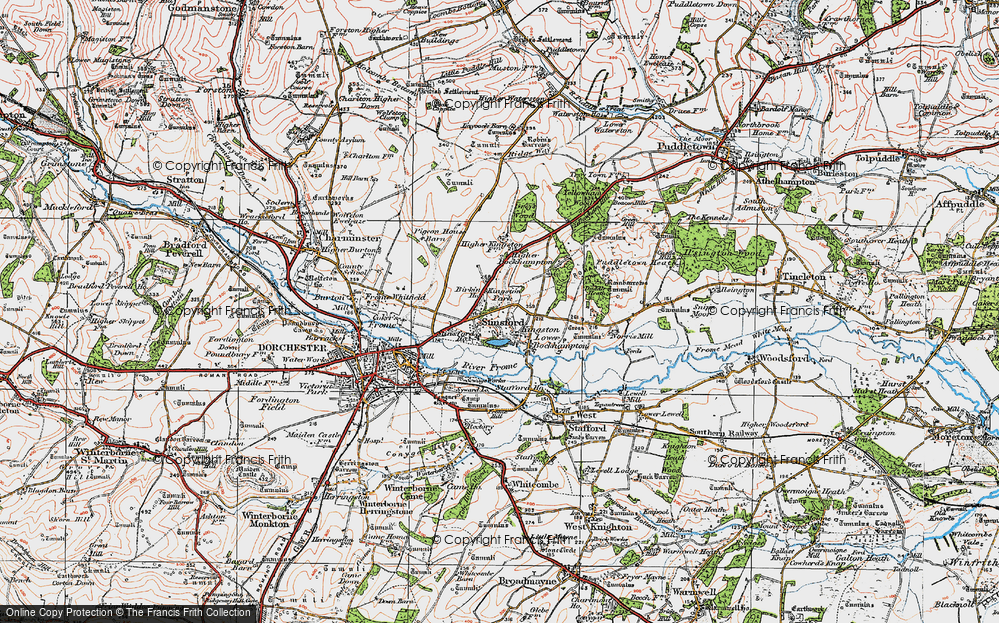 Old Map of Kingston Maurward, 1919 in 1919