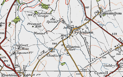 Old map of Kingston Stert in 1919