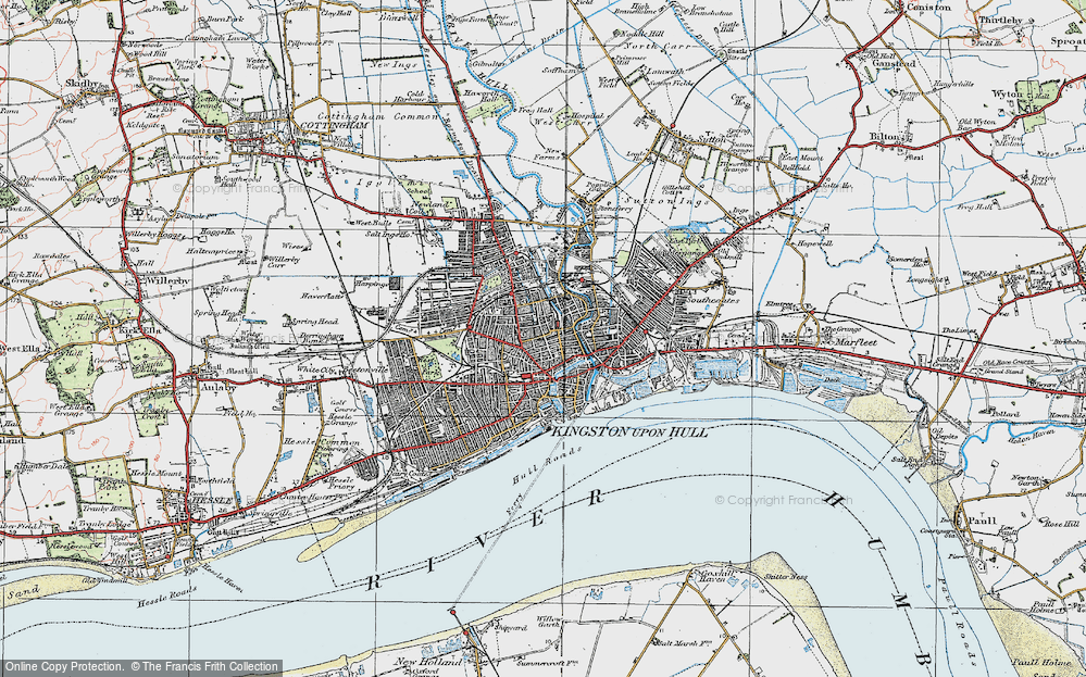 Old Map of Kingston upon Hull, 1924 in 1924