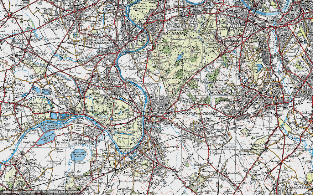 Historic Ordnance Survey Map Of Kingston Upon Thames 1920   Kingston Upon Thames 1920 Pop748241 Large 