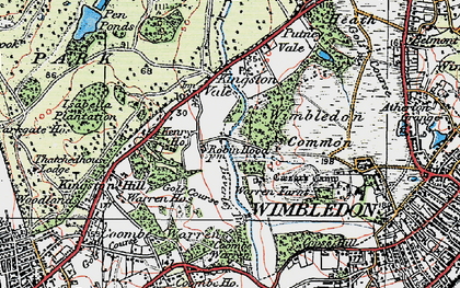 Old map of Kingston Vale in 1920
