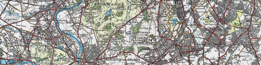 Old map of Kingston Vale in 1920