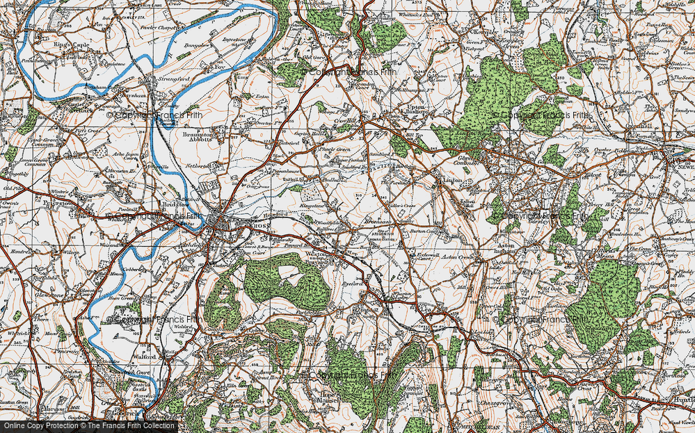 Old Map of Kingstone, 1919 in 1919