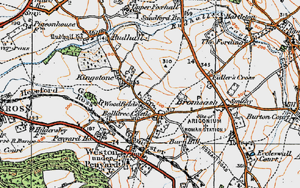 Old map of Kingstone in 1919