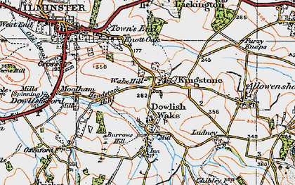 Old map of Kingstone in 1919
