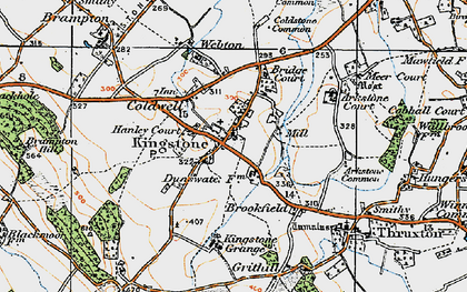 Old map of Brampton Hill in 1920