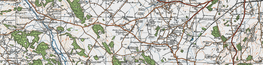 Old map of Arkstone Court in 1920