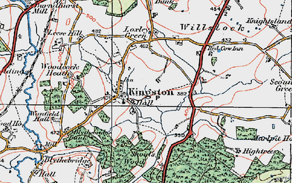 Old map of Kingstone in 1921