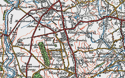 Old map of Kingswinford in 1921