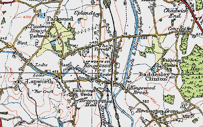 Old map of Kingswood in 1919