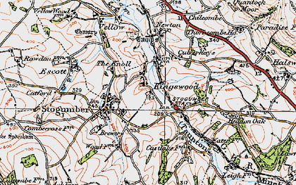 Old map of Kingswood in 1919
