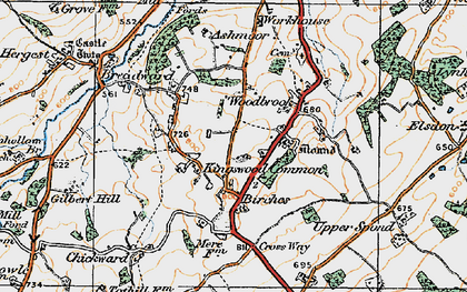 Old map of Kingswood in 1920