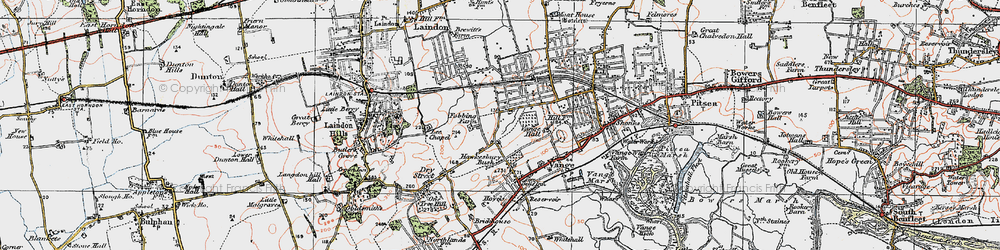 Old map of Kingswood in 1920