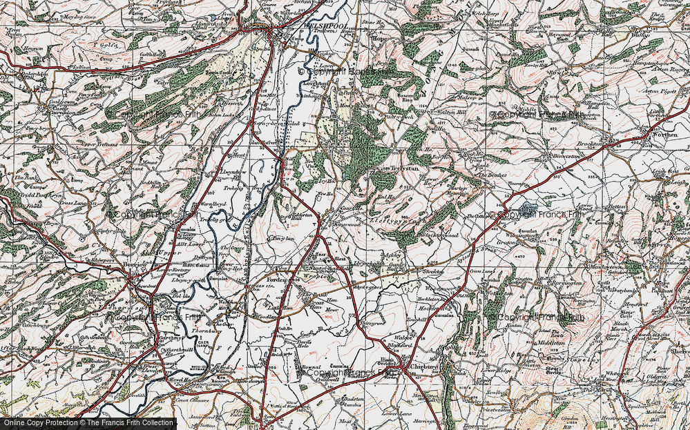 Old Map of Kingswood, 1921 in 1921