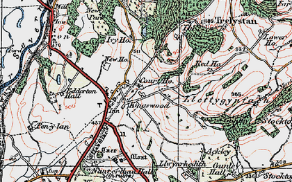 Old map of Edderton Hall in 1921