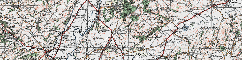 Old map of Edderton Hall in 1921