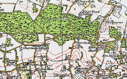 Old map of Kingswood in 1921