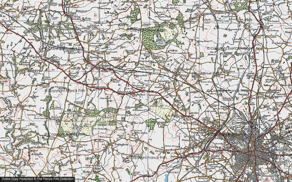 Old Map of Kingswood Common, 1921 in 1921