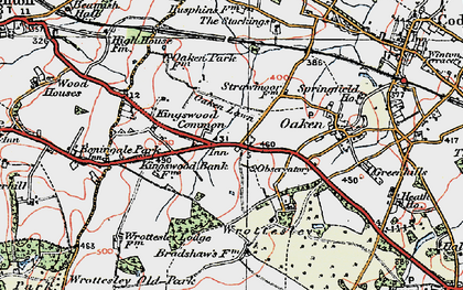 Old map of Kingswood Common in 1921