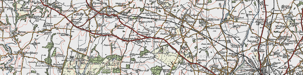 Old map of Kingswood Common in 1921