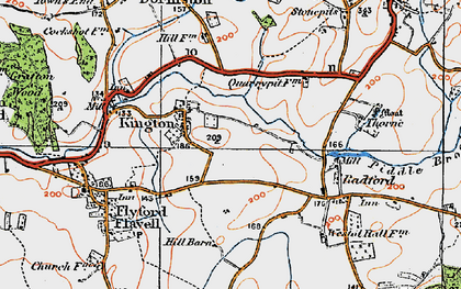 Old map of Kington in 1919