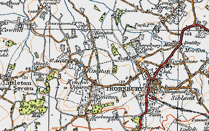 Old map of Kington in 1919