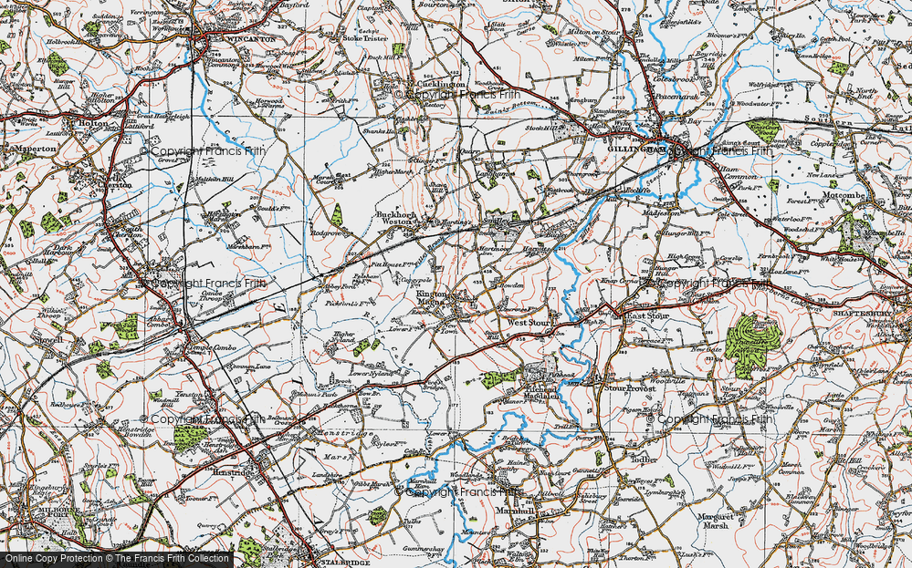 Old Map of Kington Magna, 1919 in 1919