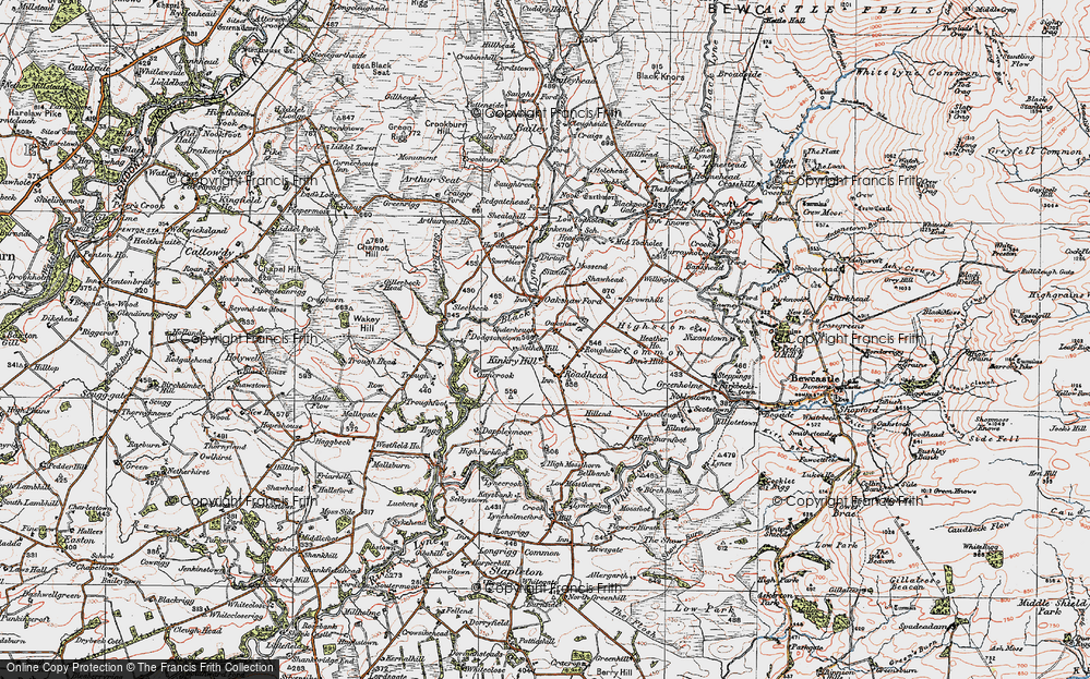 Old Map of Kinkry Hill, 1925 in 1925