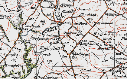 Old map of Kinkry Hill in 1925