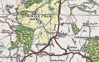 Old map of Kinlet in 1921