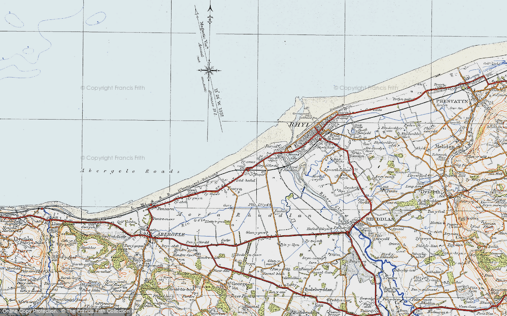 Old Map of Kinmel Bay, 1922 in 1922