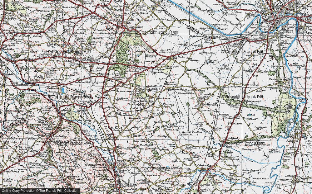 Old Map of Historic Map covering Brad Brook in 1924