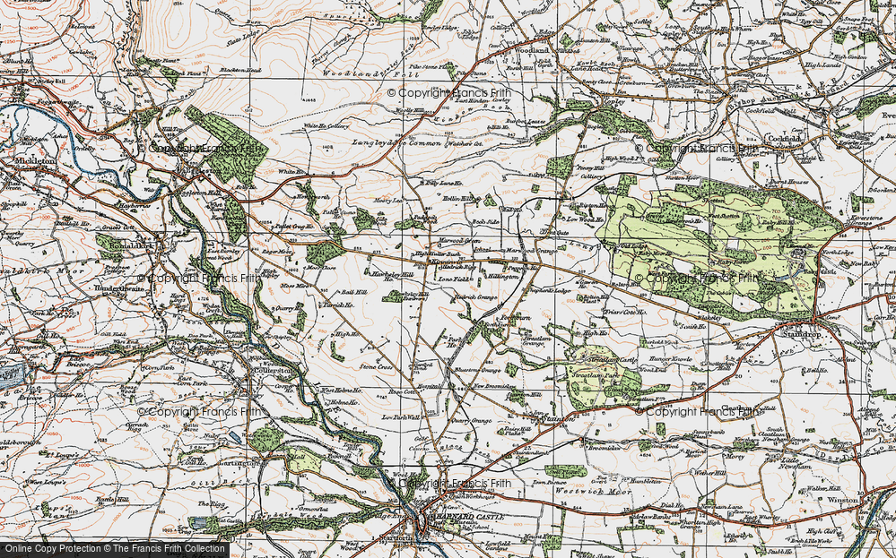 Old Map of Historic Map covering Beck Side in 1925