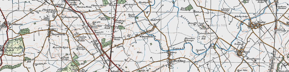 Old map of Kinoulton in 1921