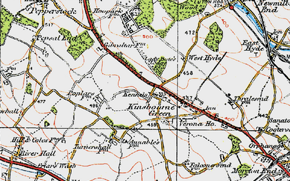 Old map of Kinsbourne Green in 1920