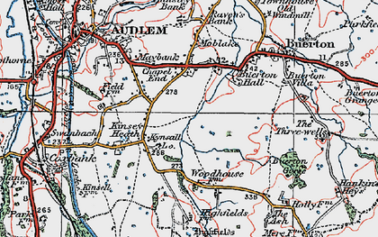 Old map of Kinsey Heath in 1921