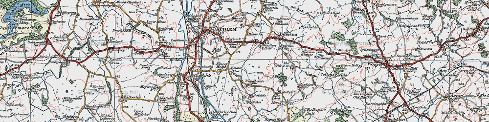 Old map of Kinsey Heath in 1921