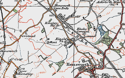 Old map of Kinsley in 1925