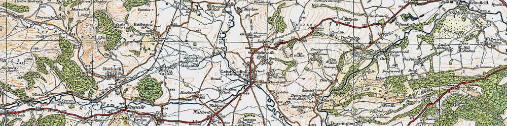Old map of Leintwardine Manor in 1920