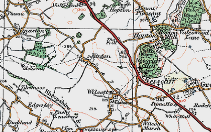 Old map of Kinton in 1921