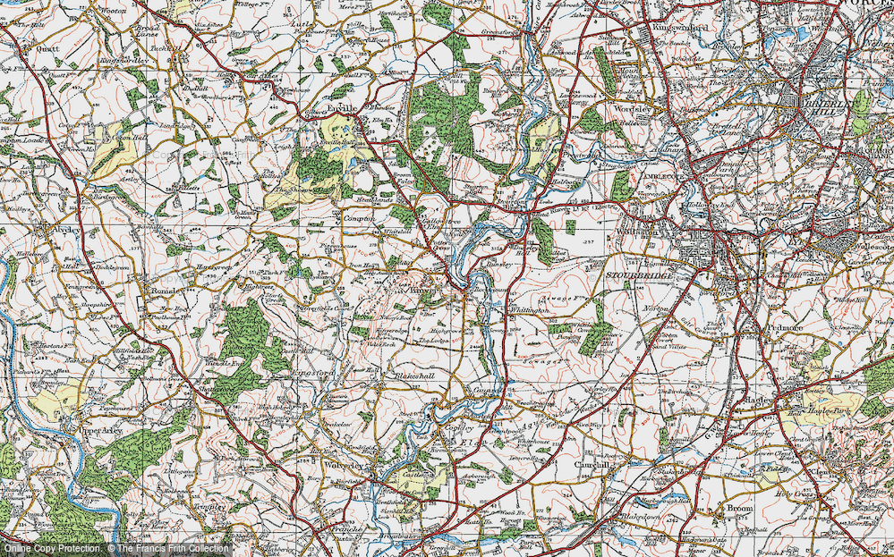 Old Map of Kinver, 1921 in 1921