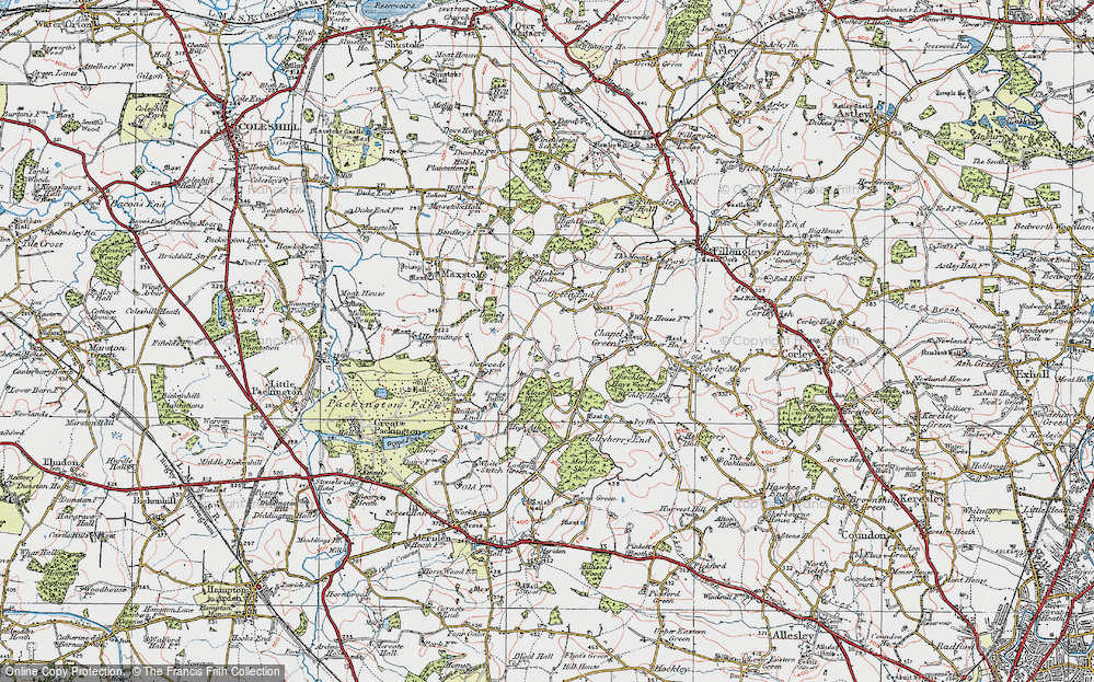 Old Map of Kinwalsey, 1921 in 1921