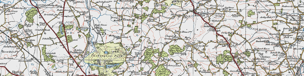 Old map of Kinwalsey in 1921