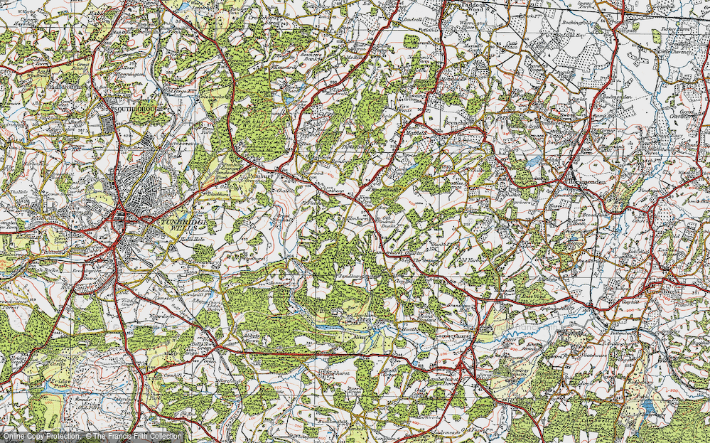 Old Map of Kipping's Cross, 1920 in 1920