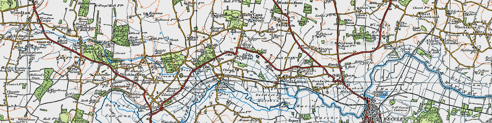 Old map of Leet Hill in 1921