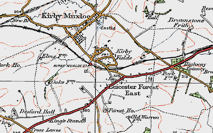 Old map of Enderby Lodge in 1921