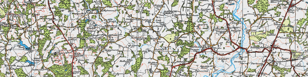 Old map of Kirdford in 1920