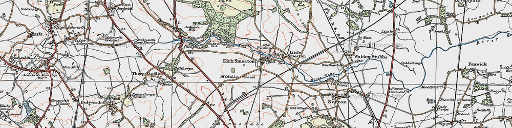 Old map of Barnsdale in 1924