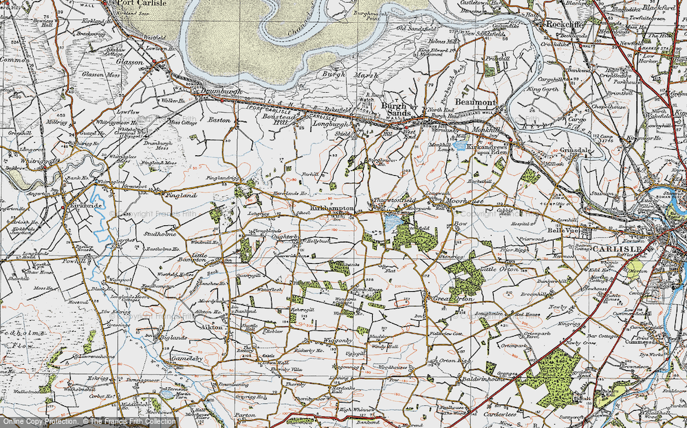 Old Map of Kirkbampton, 1925 in 1925